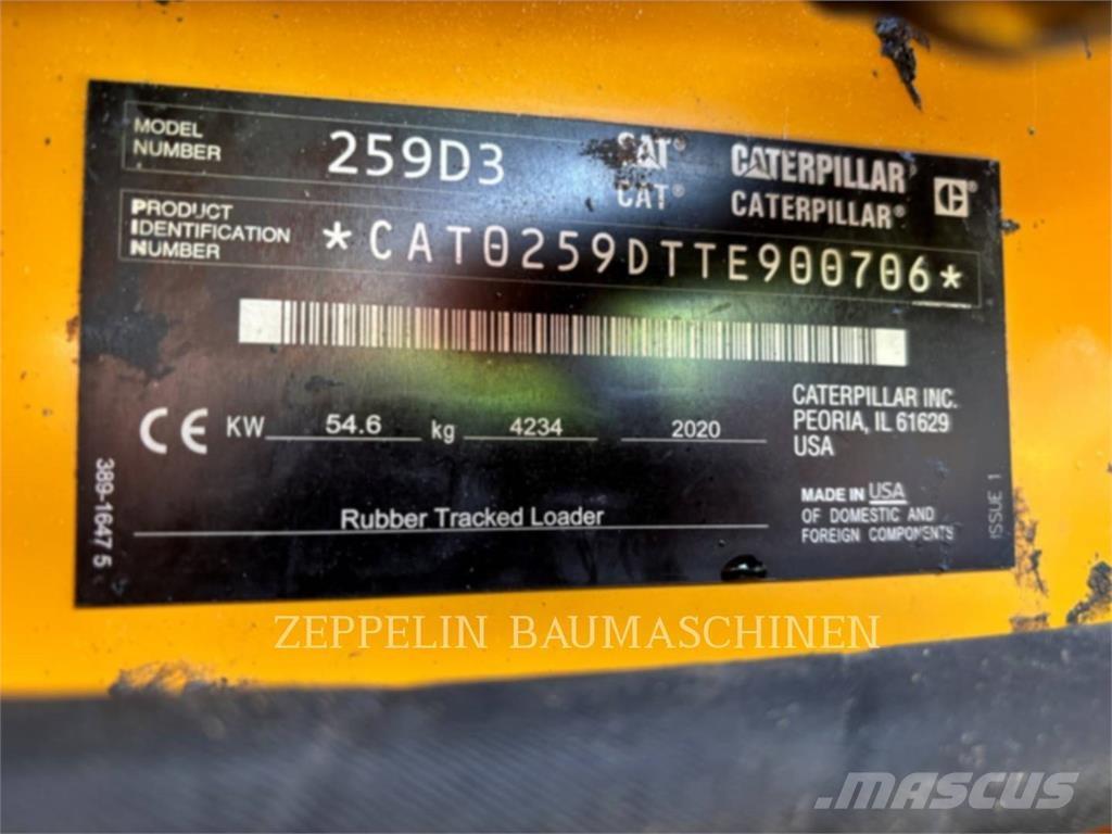 CAT 259D Mini Pale Gommate