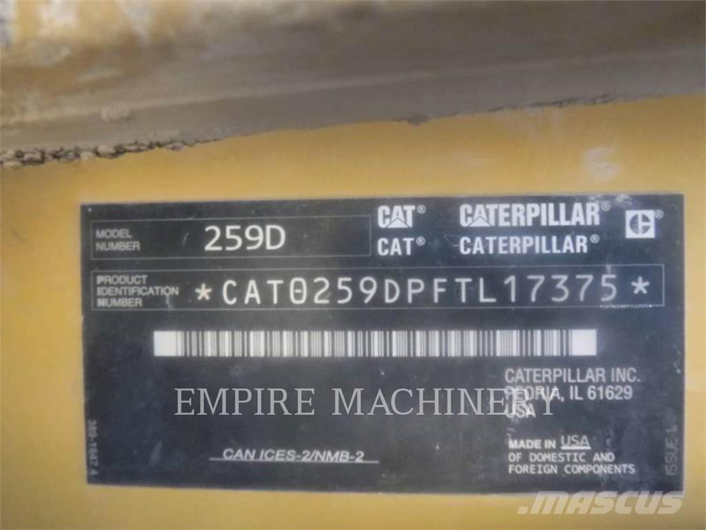 CAT 259D Mini Pale Gommate