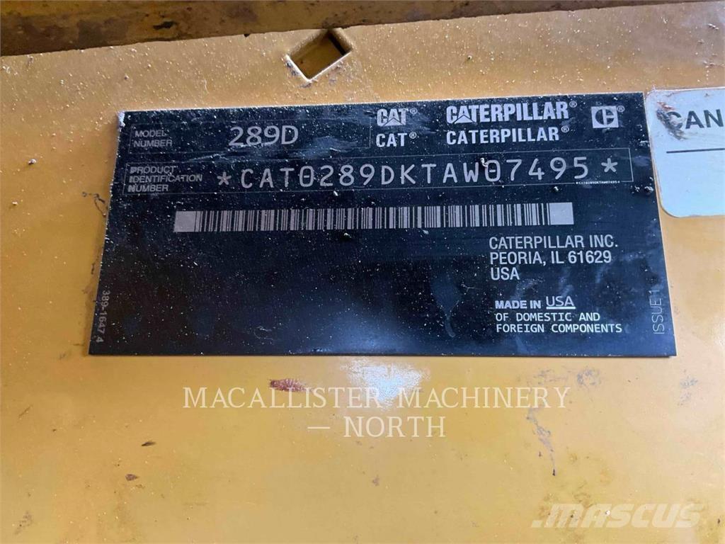 CAT 289D A2Q Mini Pale Gommate