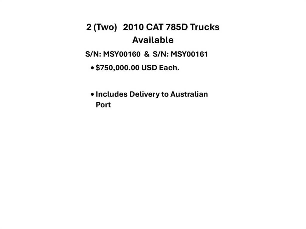 CAT 785D Dumpers articolati
