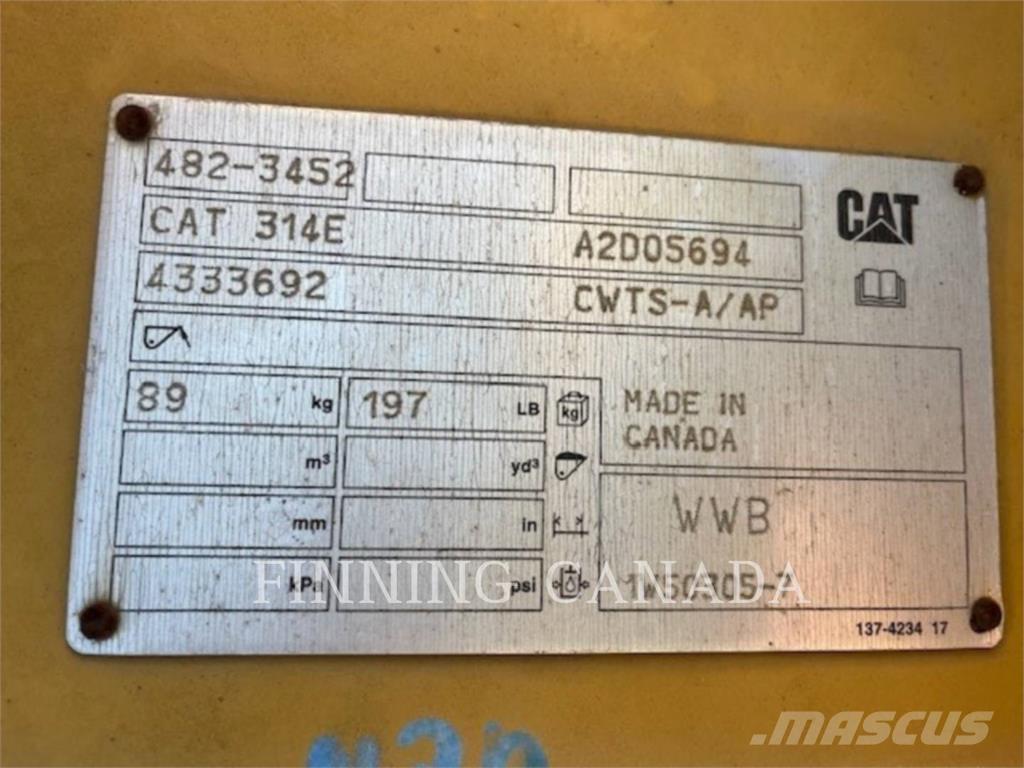 CAT ATTACHMENTS 314E Accoppiatori rapidi