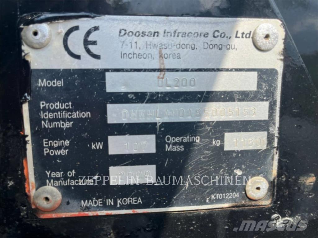 Doosan DL200-5 Pale gommate