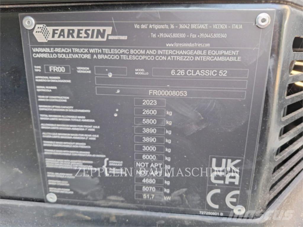 Faresin 6.26 Sollevatori telescopici