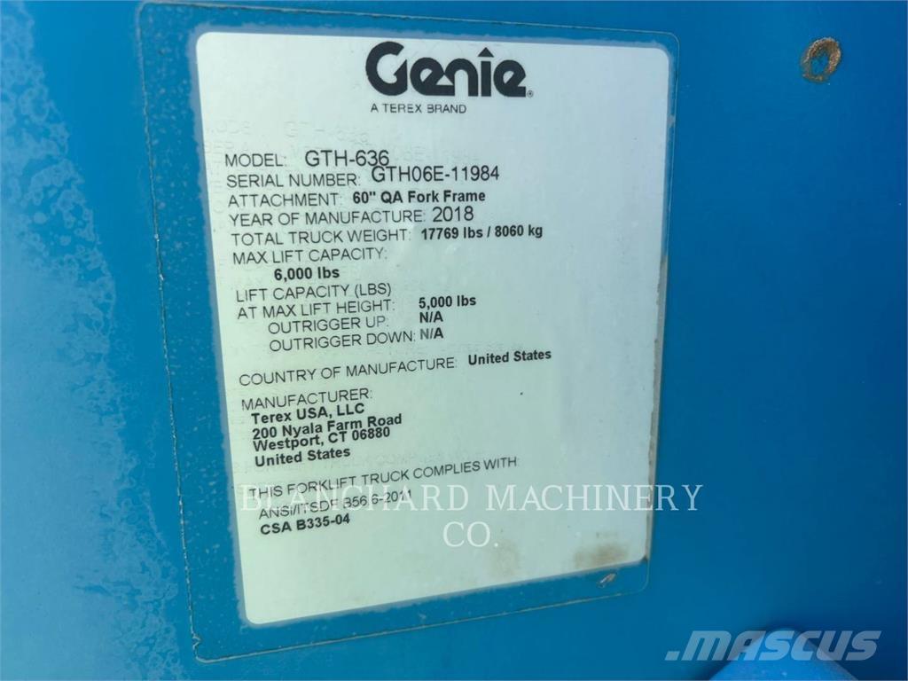 Genie GTH-636 Sollevatori telescopici