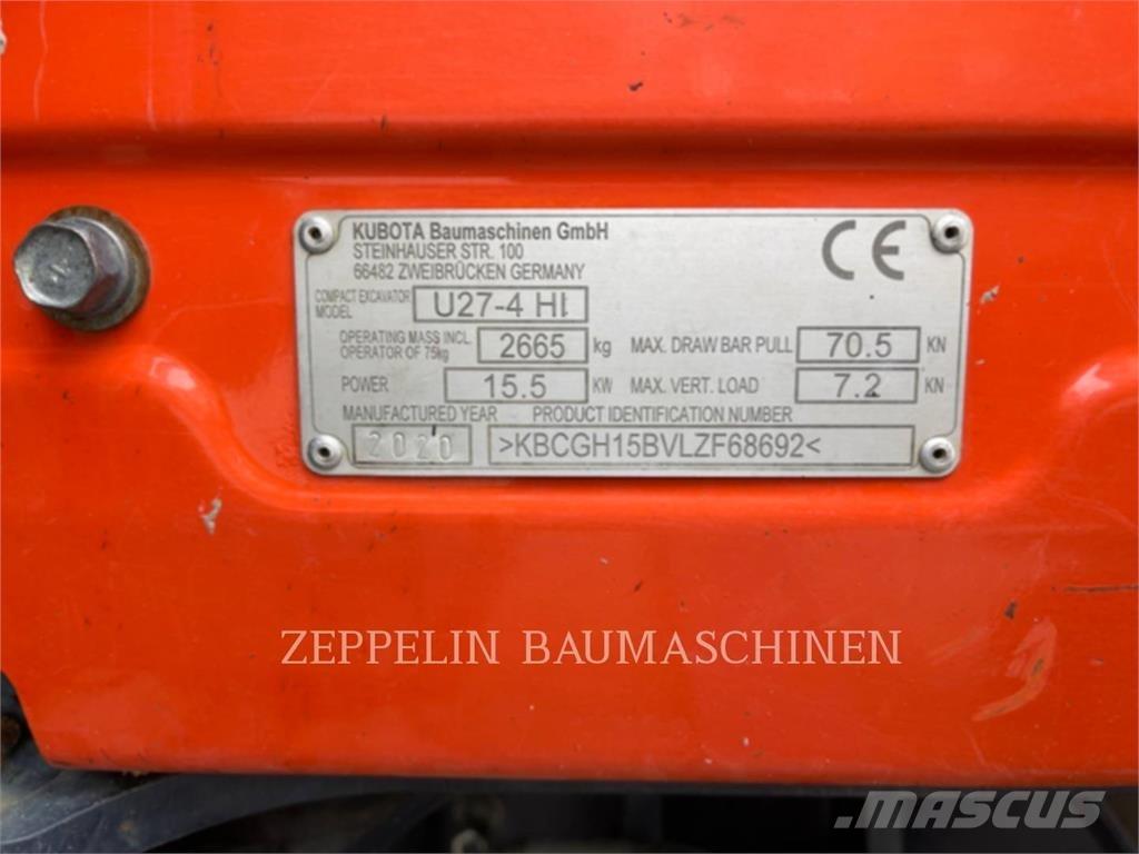 Kubota U27-4 Escavatori cingolati