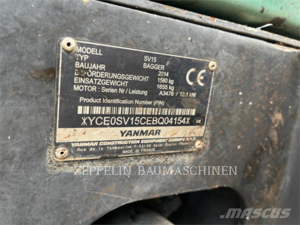 Yanmar SV15 Escavatori cingolati
