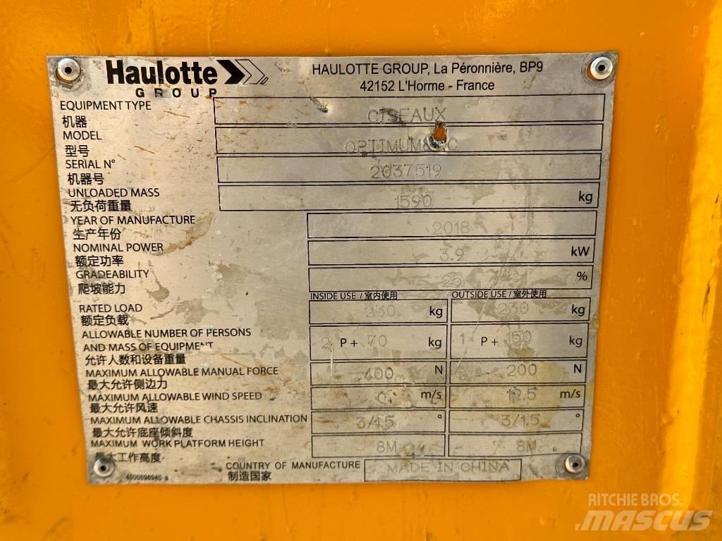 Haulotte OPTIMUM 8 Piattaforme a pantografo