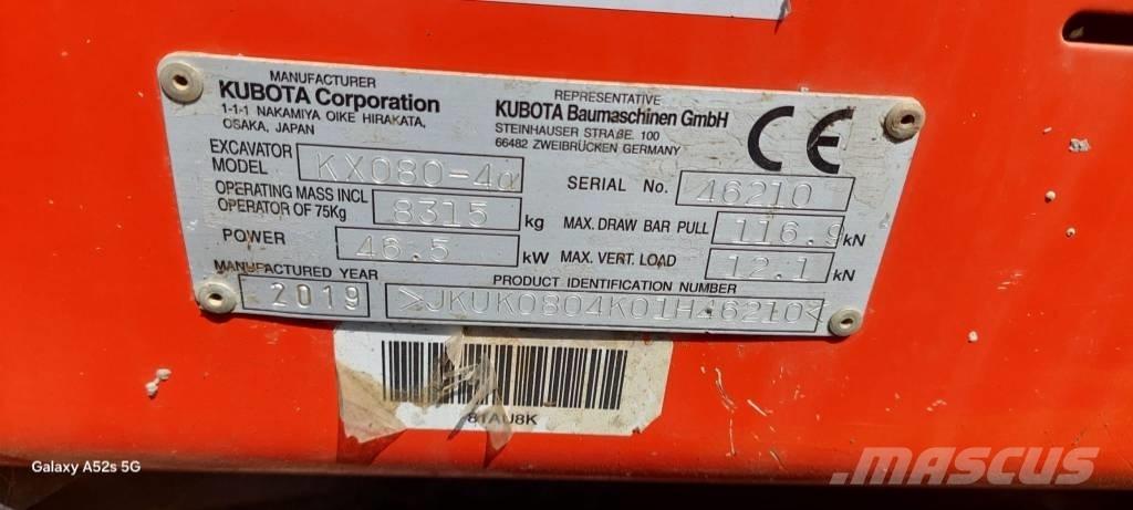 Kubota KX 080-4 Escavatori medi 7t - 12t