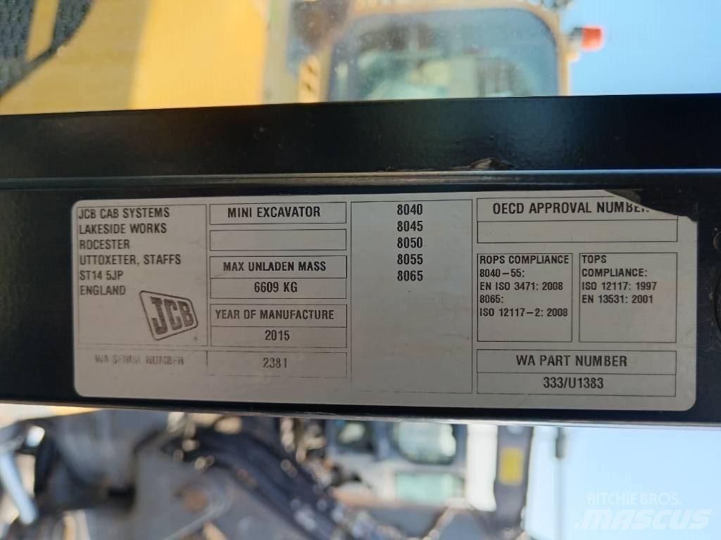 JCB 8055 RTS Miniescavatori