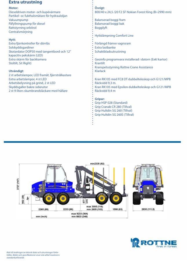 Rottne F11E Forwarder
