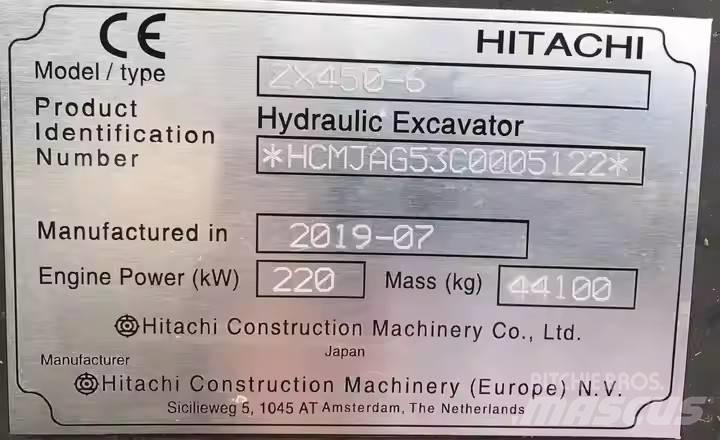 Hitachi ZX450H Escavatori cingolati