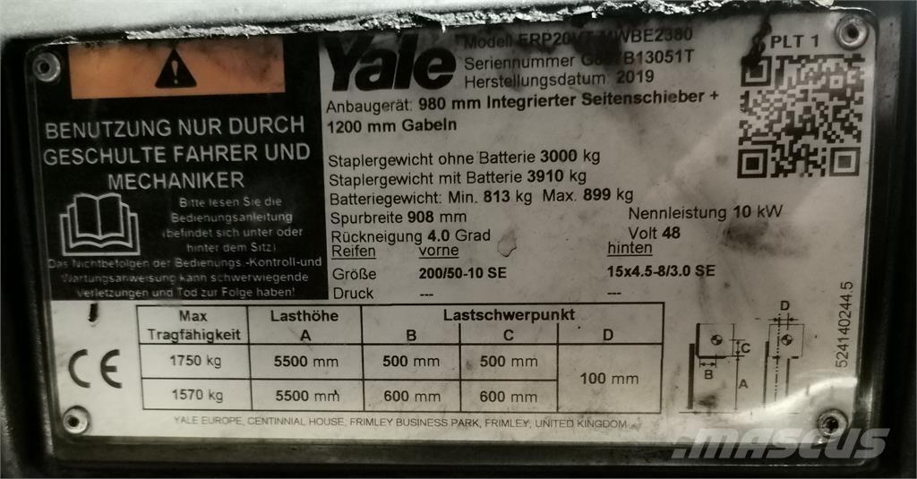 Yale ERP20VT MWB Carrelli elevatori elettrici