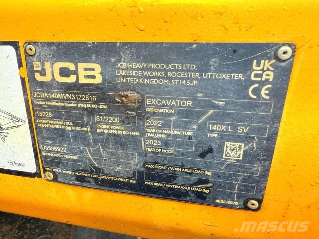 JCB 140 X Escavatori cingolati