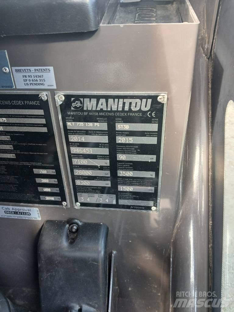 Manitou MLT 735-120 Sollevatori telescopici per agricoltura