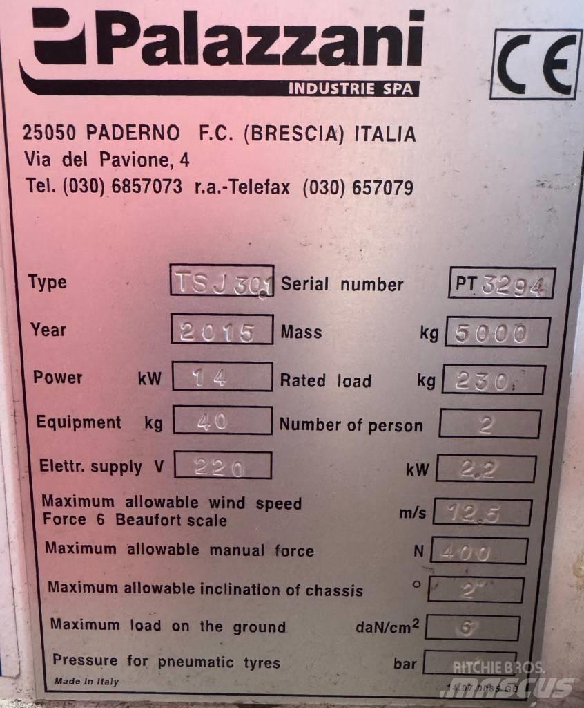 Palazzani TSJ30.1 Piattaforme a braccio articolato