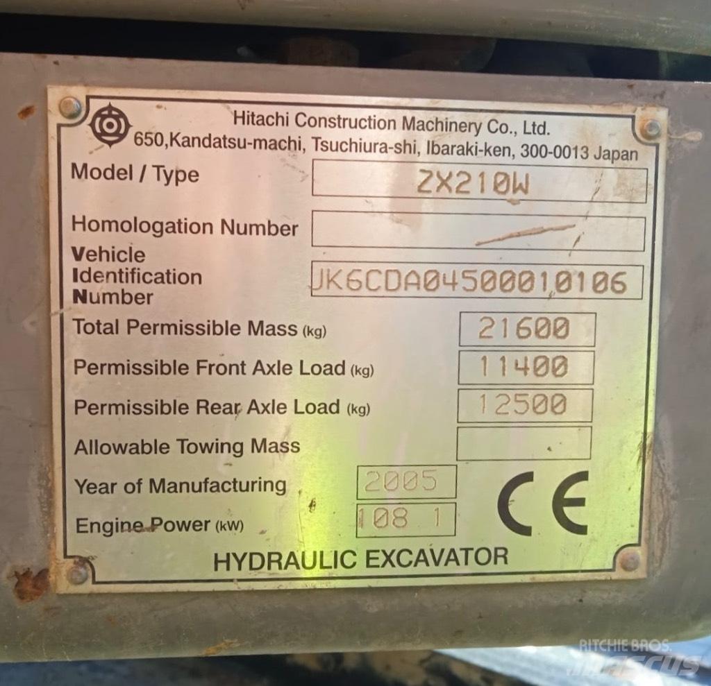 Hitachi ZX 210 W Escavatori gommati