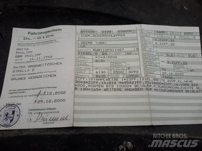 John Deere 8110 Trattori