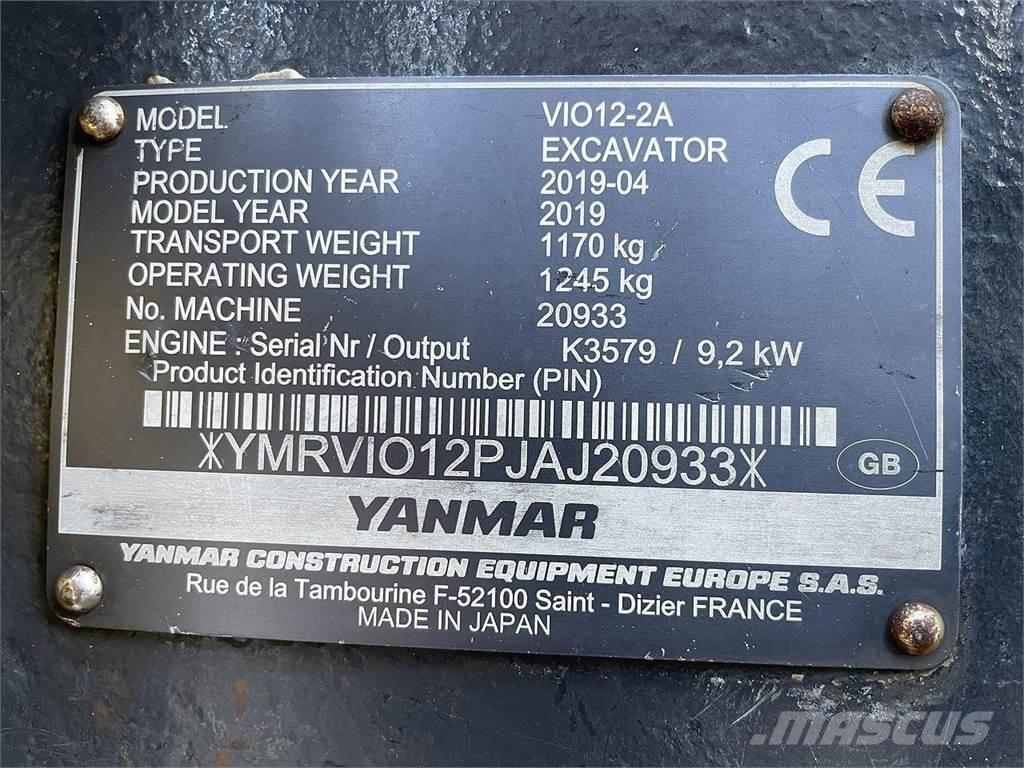 Yanmar VIO12 Escavatori gommati