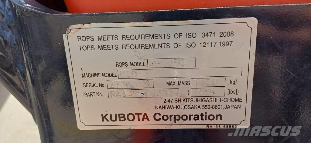 Kubota U 10-3 Miniescavatori