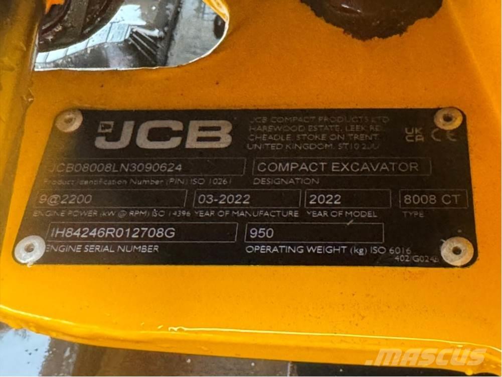 JCB MICRO 8008 Miniescavatori