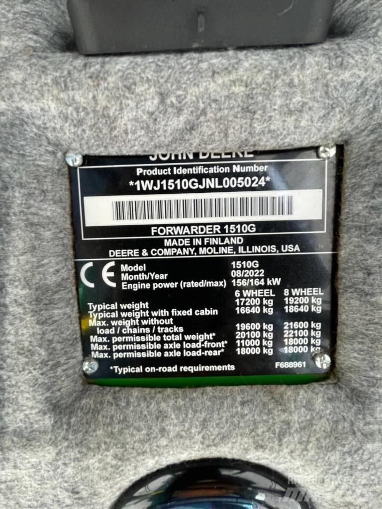 John Deere 1510G Forwarder