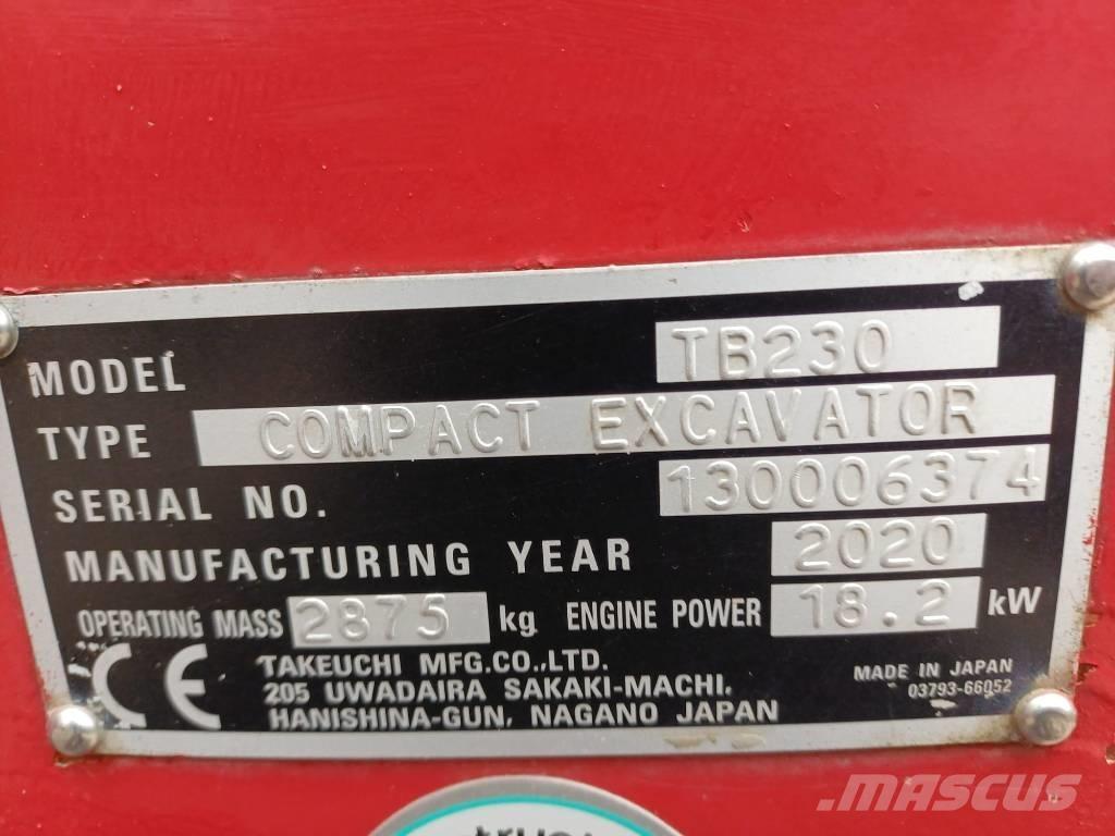Takeuchi TB 230 Miniescavatori