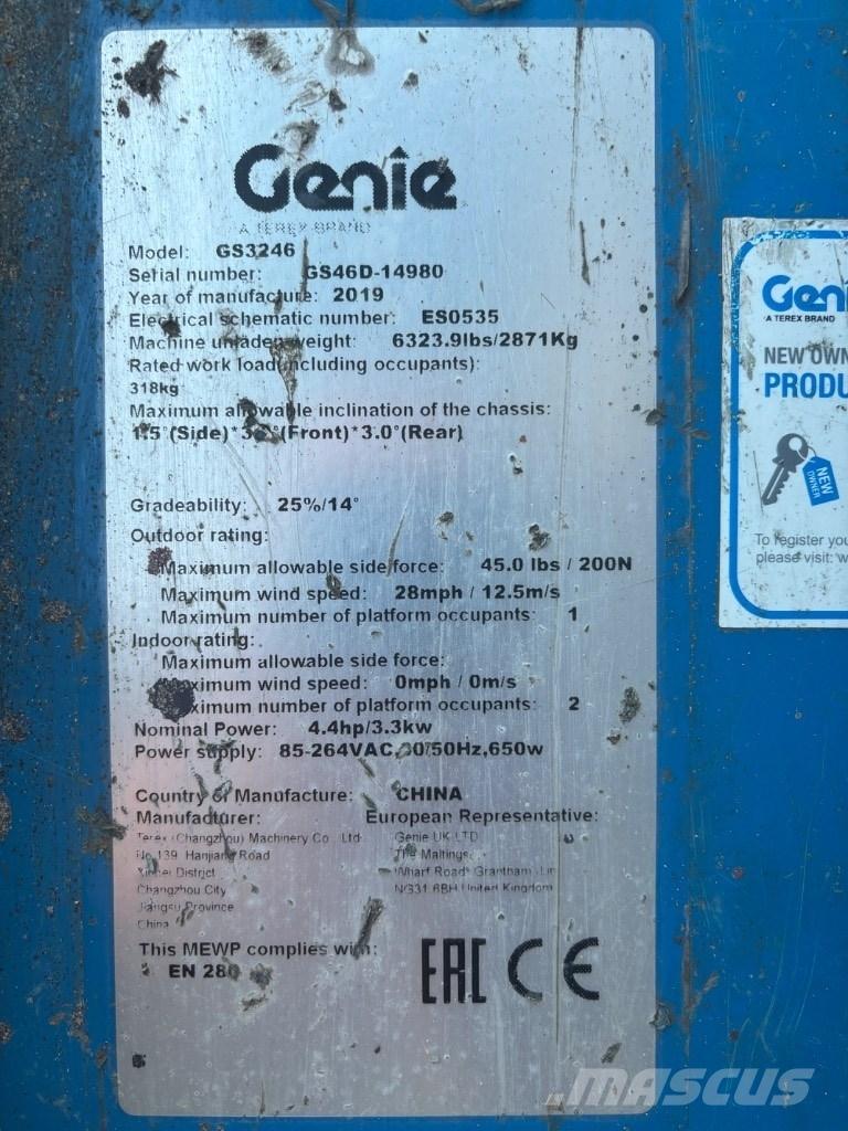 Genie GS 3246 Piattaforme a pantografo