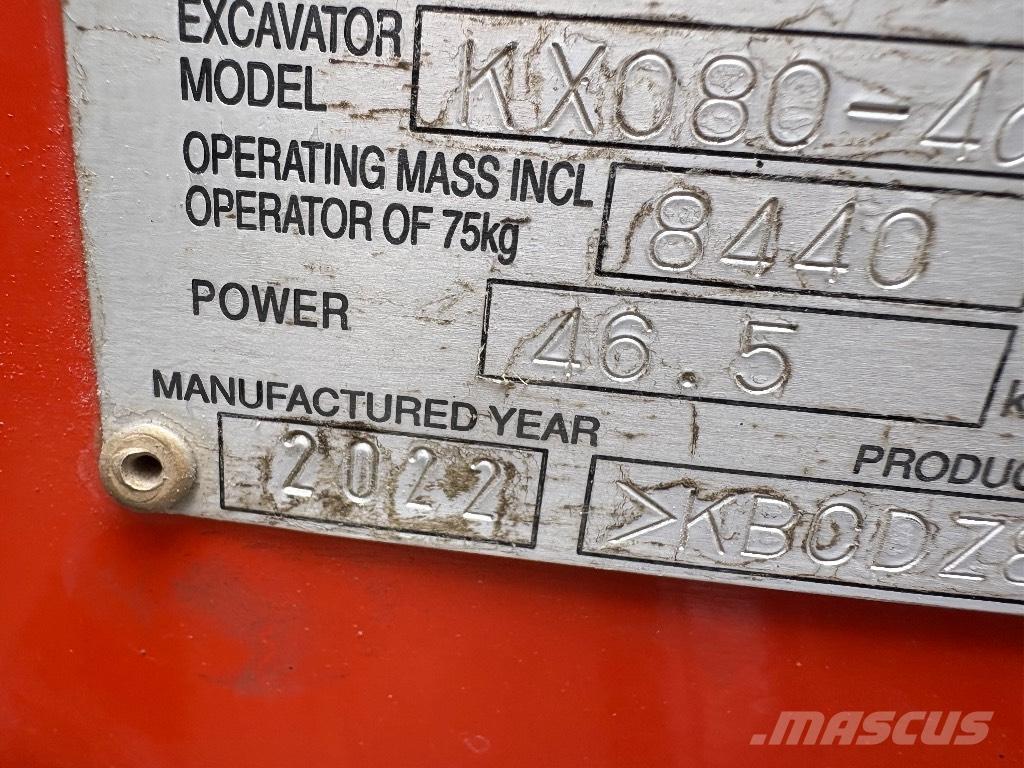 Kubota KX 080 Escavatori medi 7t - 12t