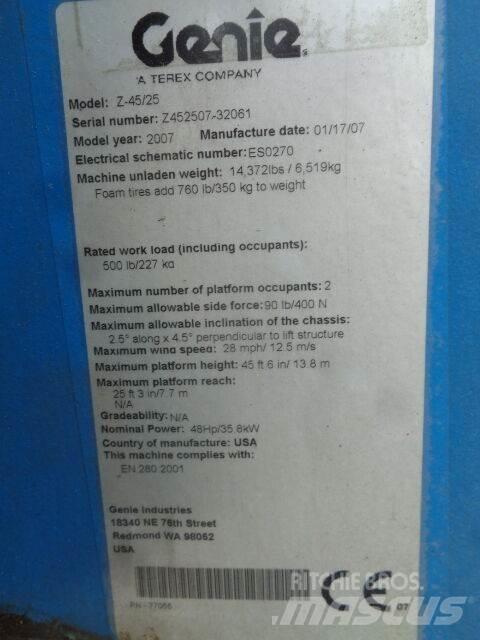 Genie Z45/25 Piattaforme a braccio articolato