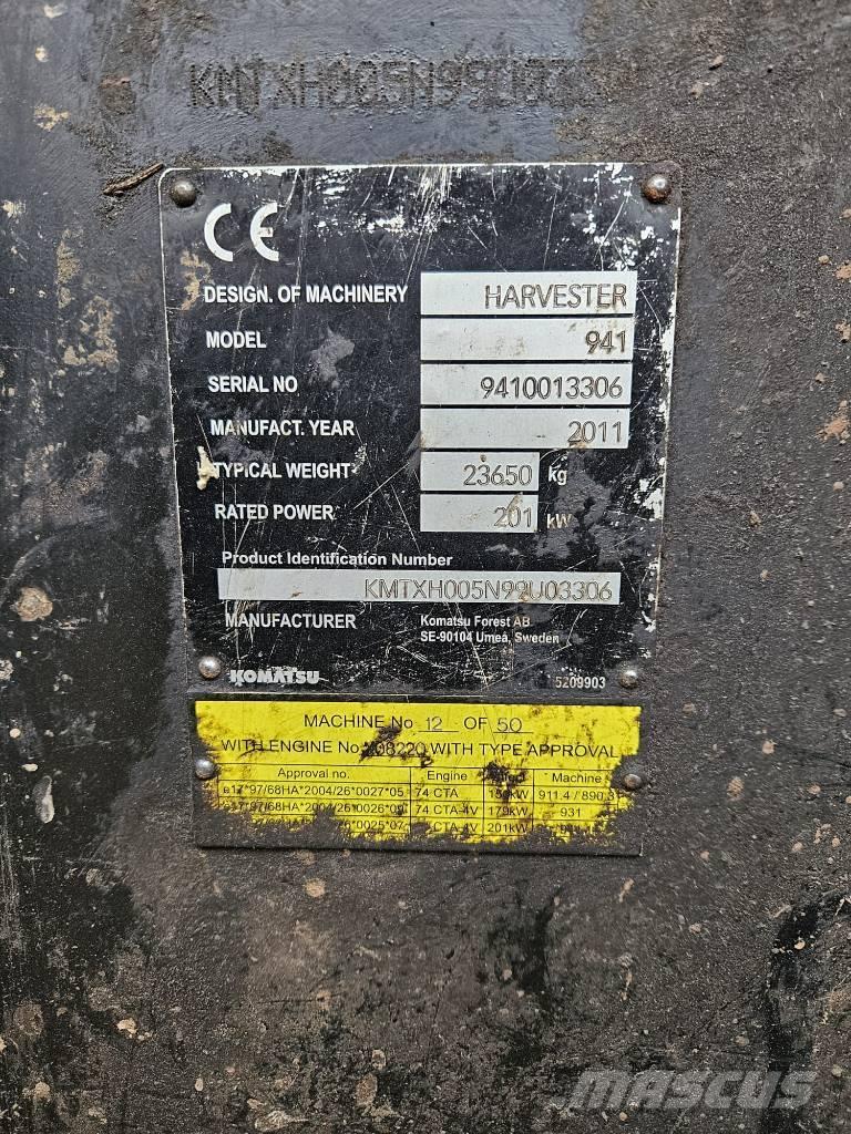 Komatsu 941 Abbattitrici, Disboscatrici