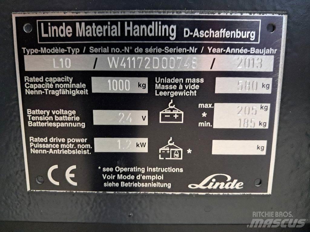 Linde L10 Transpallet uomo a terra