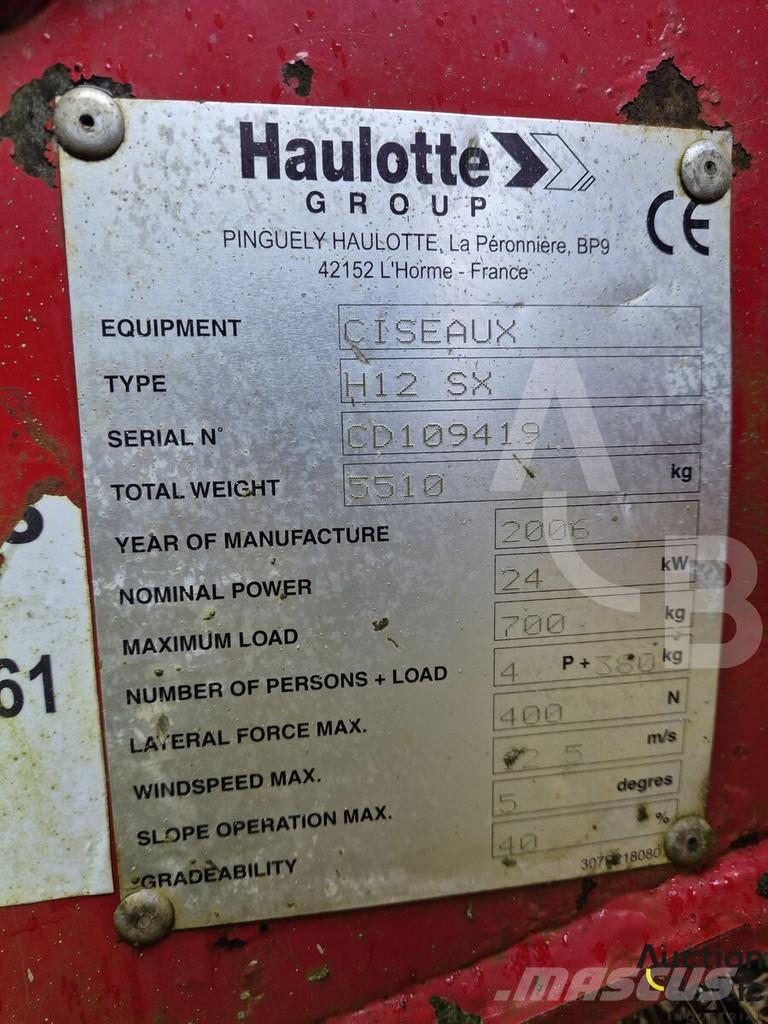 Haulotte H 12 SX Piattaforme a pantografo