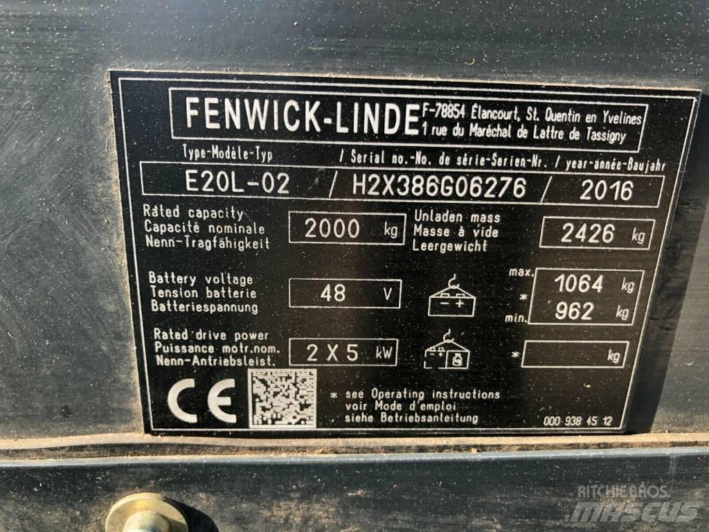 Linde E 20 L-02 Carrelli elevatori elettrici