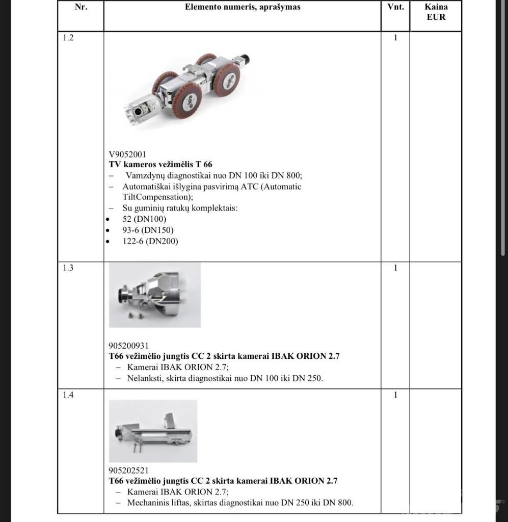  IBAK T66 Strumenti, apparecchiature di misurazione e automazione