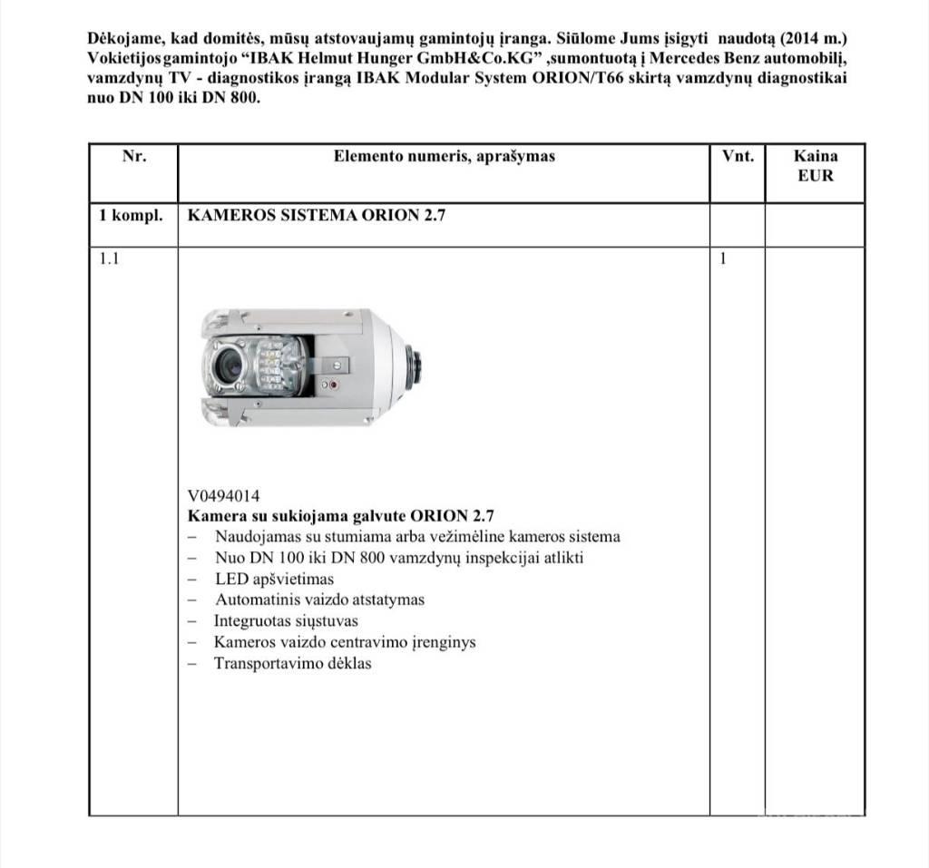  IBAK T66 Strumenti, apparecchiature di misurazione e automazione