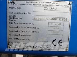 Hitachi ZX 130 W Escavatori gommati