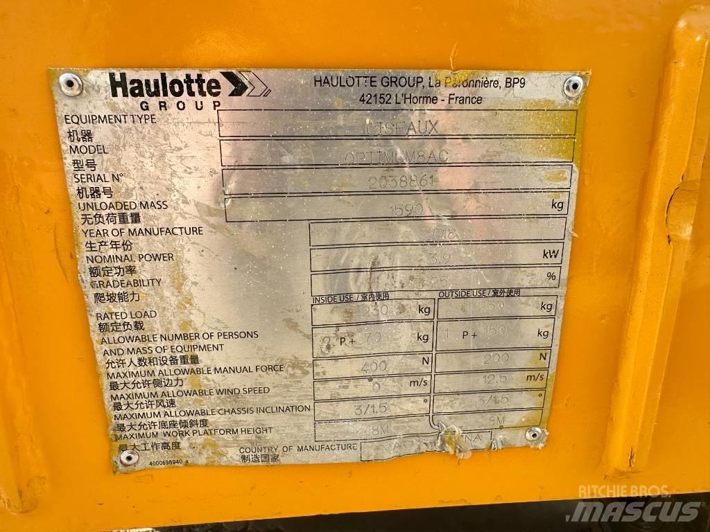 Haulotte OPTIMUM 8 Piattaforme a pantografo