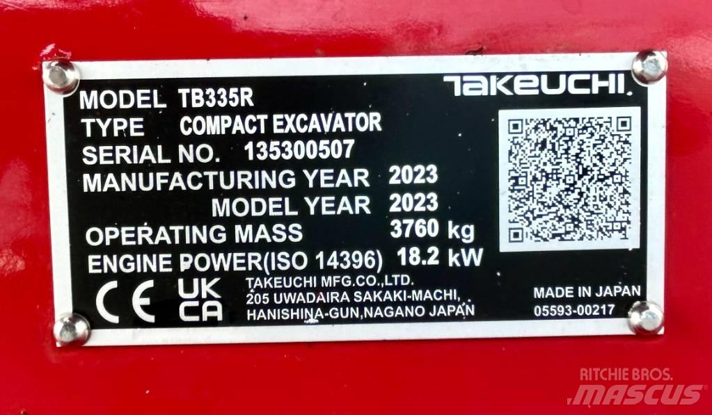 Takeuchi TB 335R V3 Miniescavatori