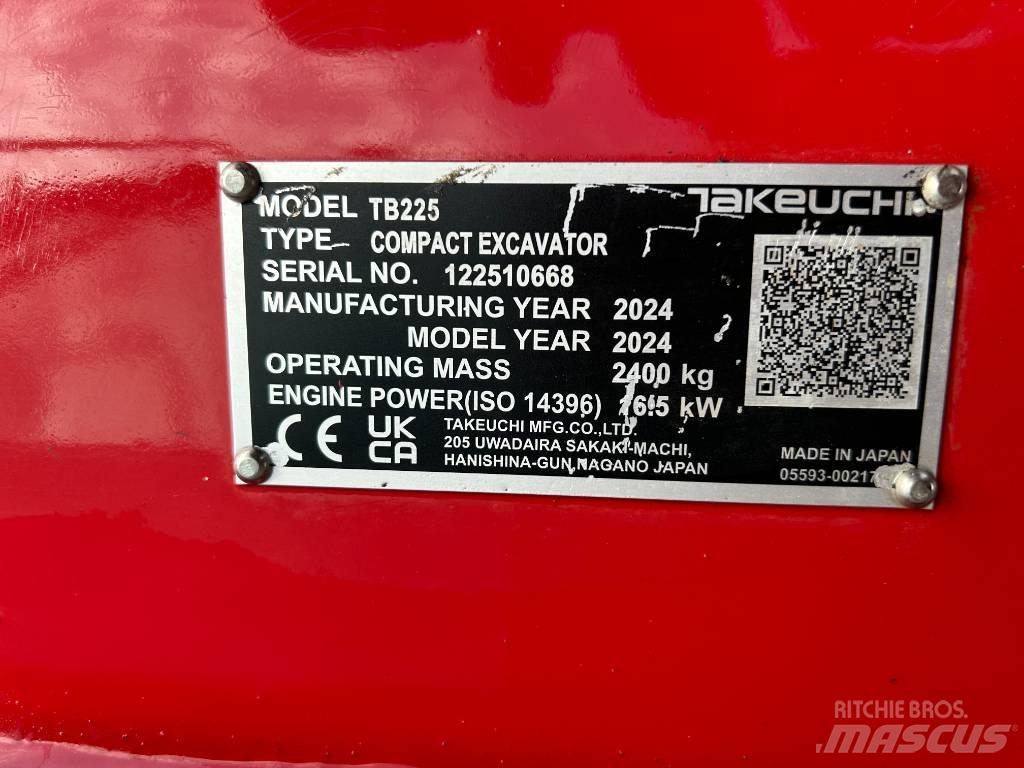 Takeuchi TB 225A V5 Miniescavatori
