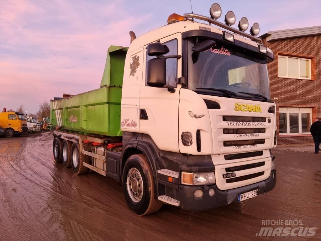 Scania R 480 8X4 Camion con cassone scarrabile