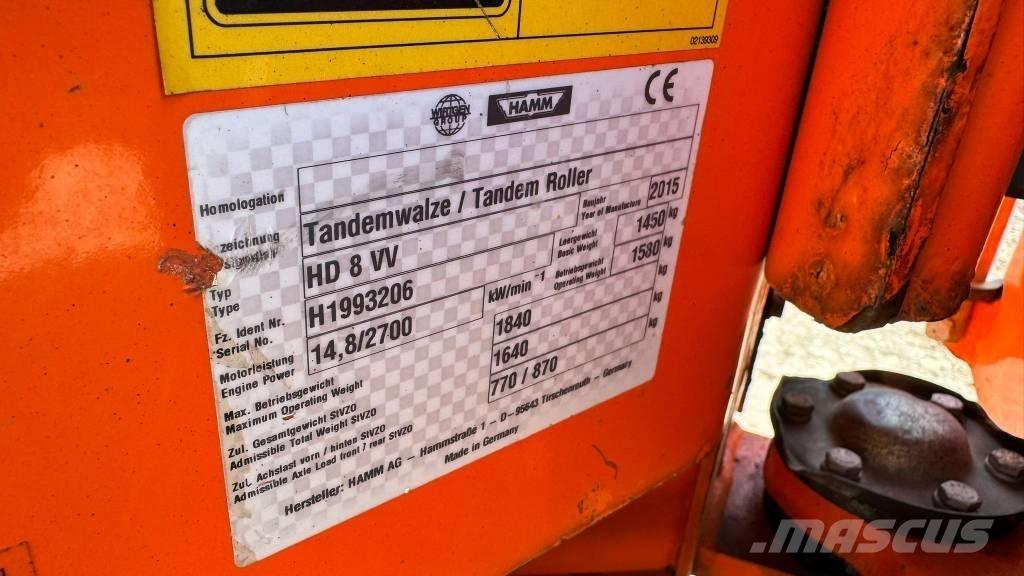 Hamm HD 8 VV Rulli a doppio tamburo