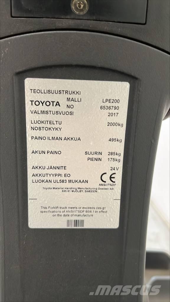Toyota BT LPE 200 Carrelli elevatori bassi a piattaforma