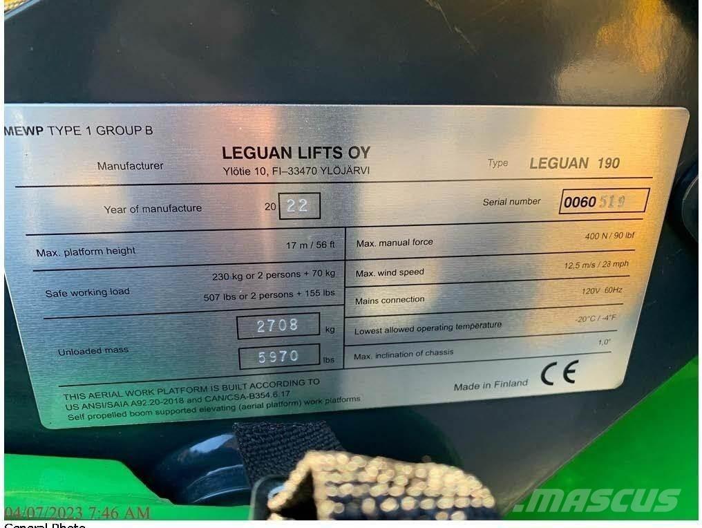Avant LEGUAN 190 Piattaforme a braccio articolato
