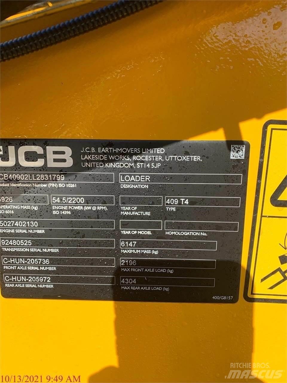 JCB 409 Pale gommate