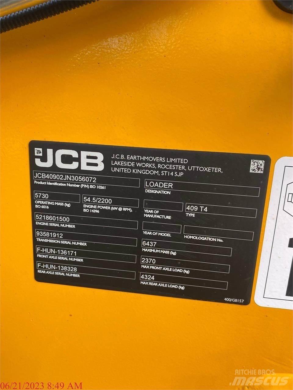 JCB 409 Pale gommate