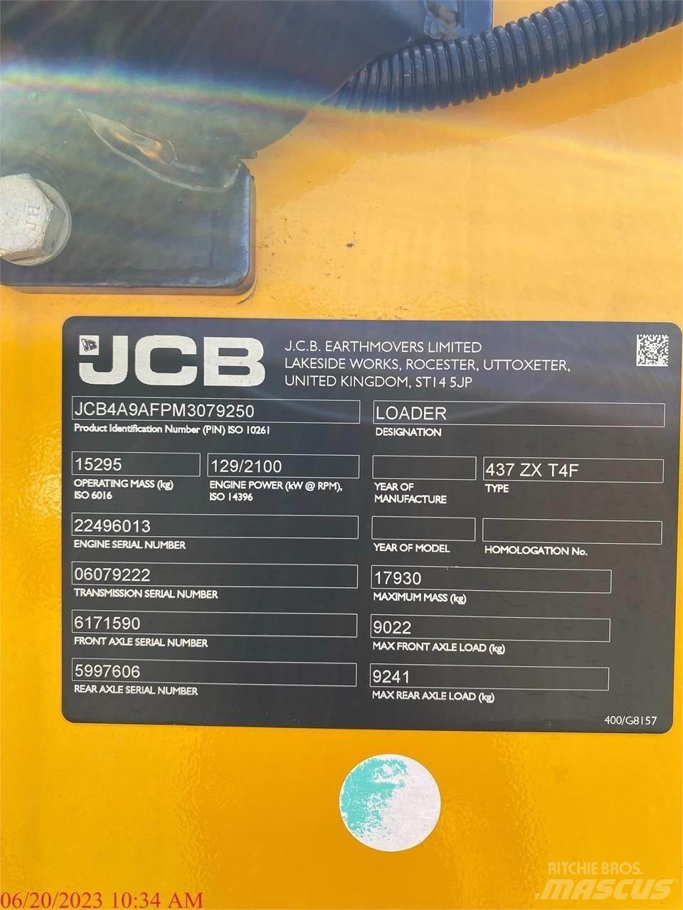 JCB 437ZX Pale gommate
