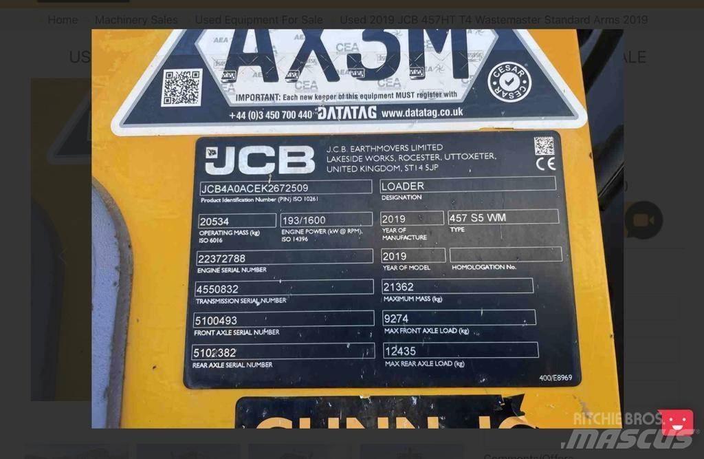 JCB 457 Pale gommate