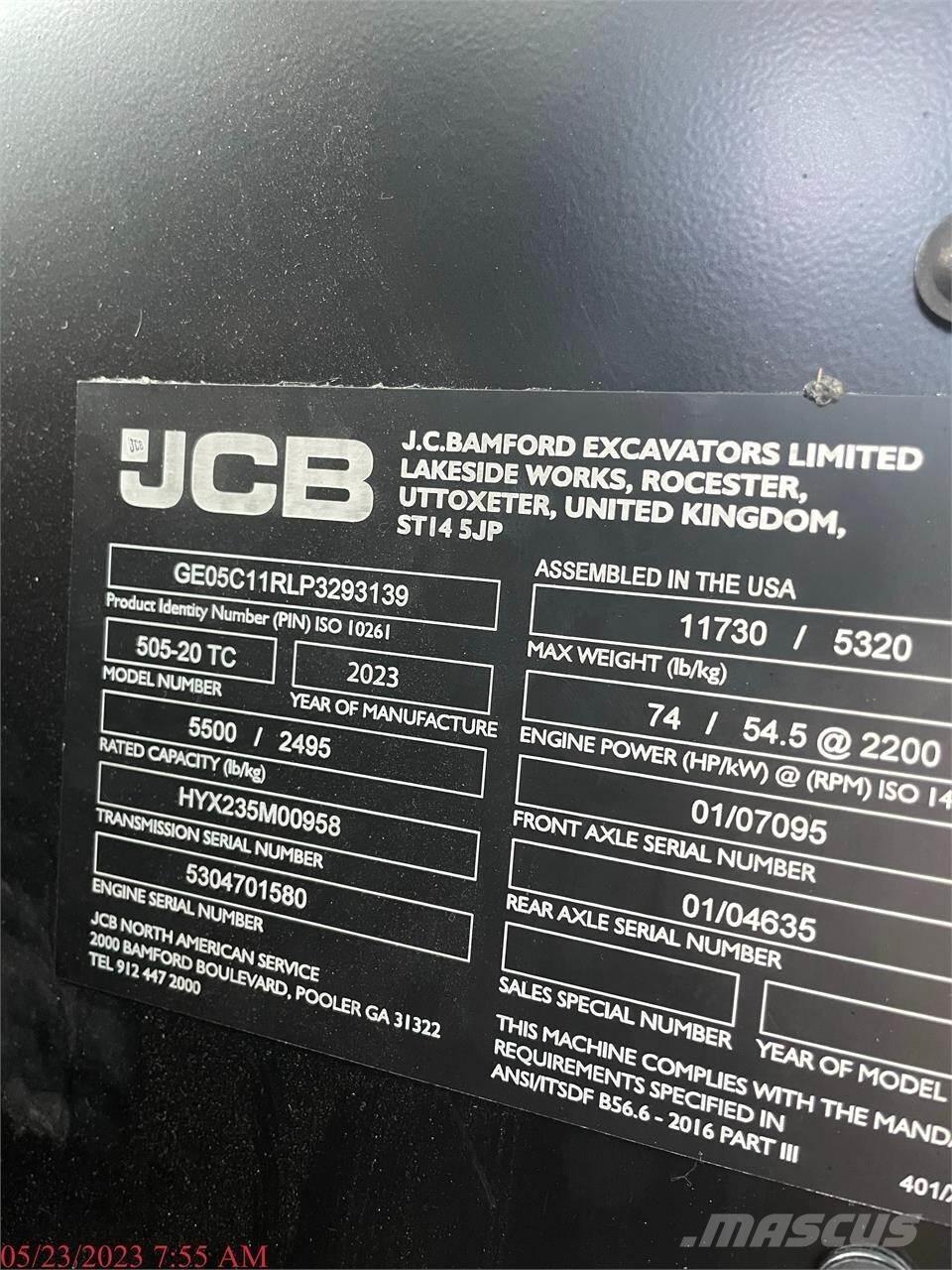 JCB 505-20TC Sollevatori telescopici
