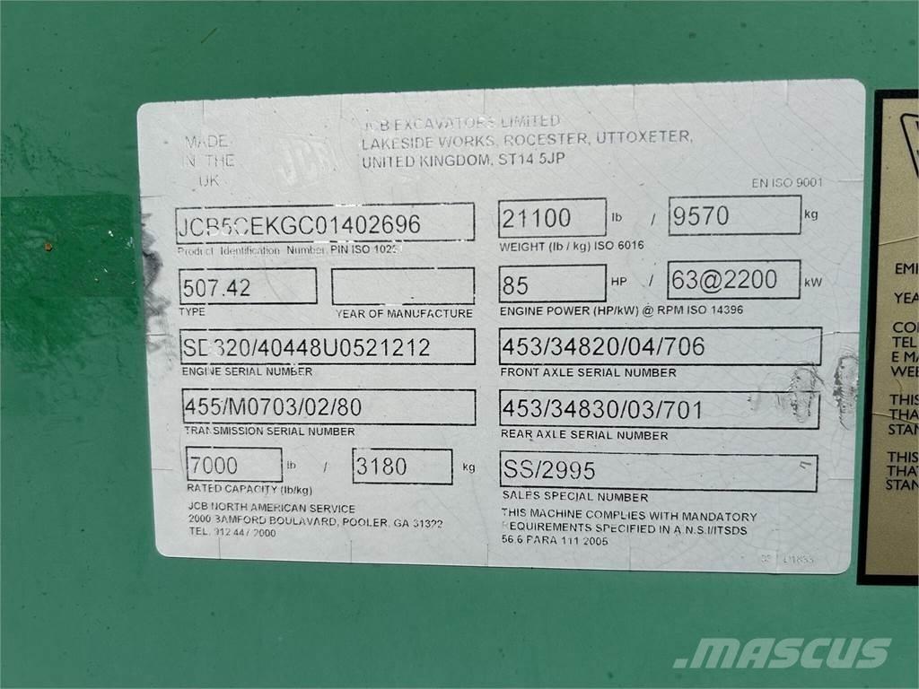 JCB 507-42 Sollevatori telescopici