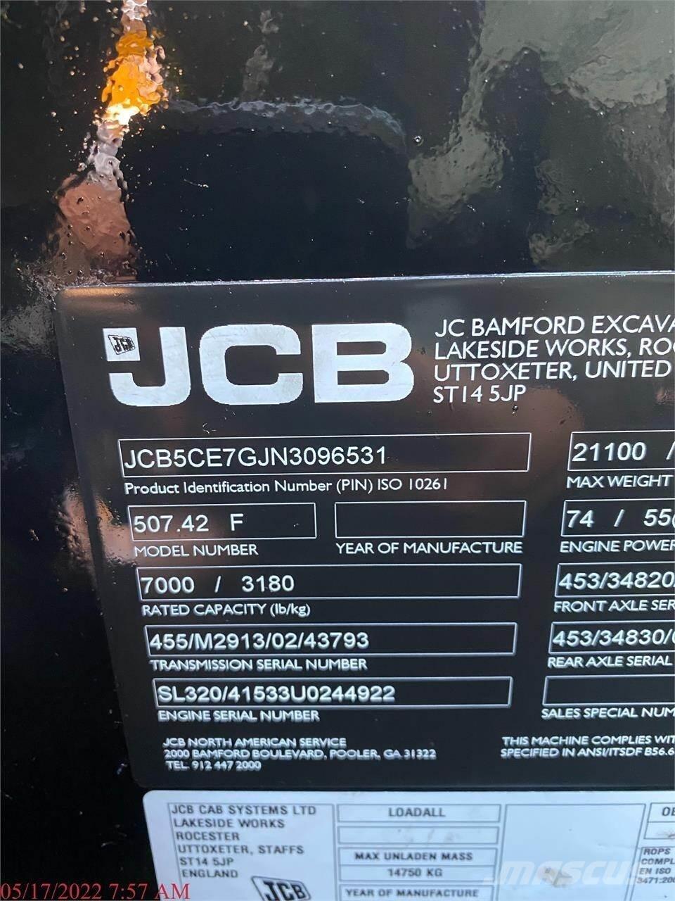 JCB 507-42 Sollevatori telescopici